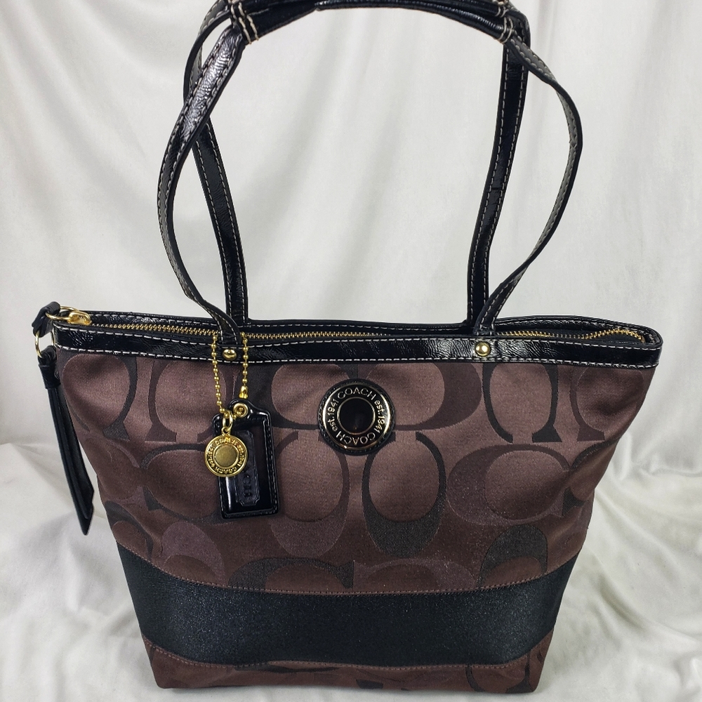 Coach Signature Canvas Top Handle Bag